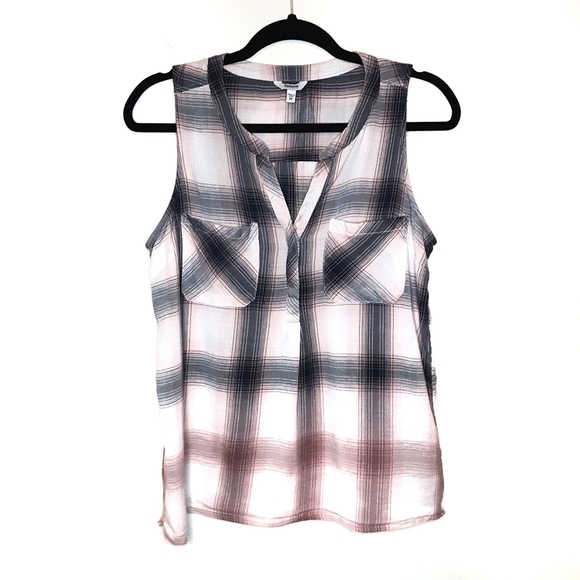 Sonoma Tops - Sonoma Sleeveless Plaid Shirt